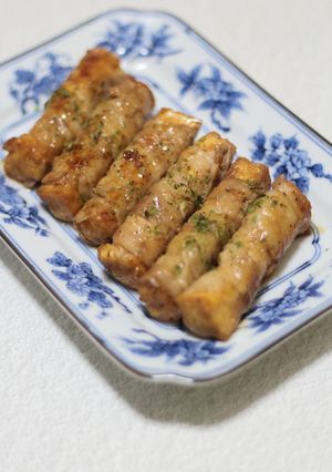 厚揚げの豚バラ肉巻き☆少ないお肉でボリューム満点-レシピのメイン写真