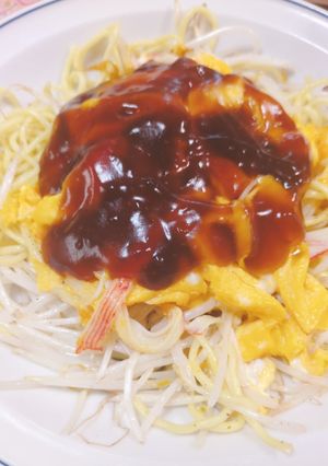 つくログ☆かに玉もやし焼きそば-レシピのメイン写真