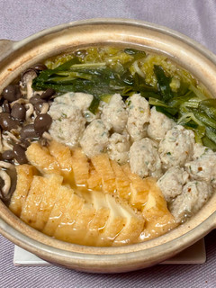 ふわとろ鶏つくねと厚揚げのちゃんこ鍋-レシピのメイン写真
