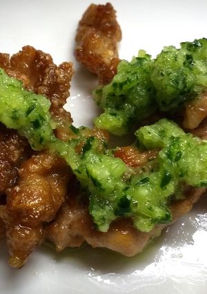 豚こま肉の緑酢がけ-レシピのメイン写真