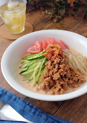 冷やし豆乳担々風 一汁三菜ボウル。-レシピのメイン写真