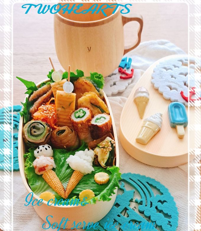 キャラ弁　アイス&ソフトクリーム弁当-レシピのメイン写真
