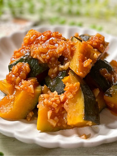 南瓜のにんにくケチャップ和え-レシピのメイン写真