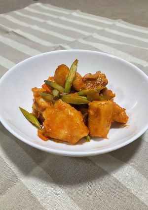 うま塩☆鶏むね肉とアスパラのオーロラ炒め-レシピのメイン写真