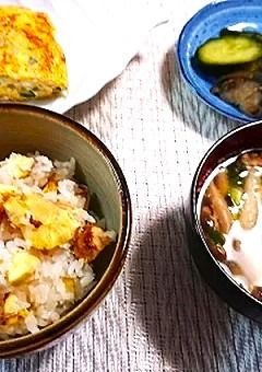 しらす入り卵焼きと栗ご飯-レシピのメイン写真