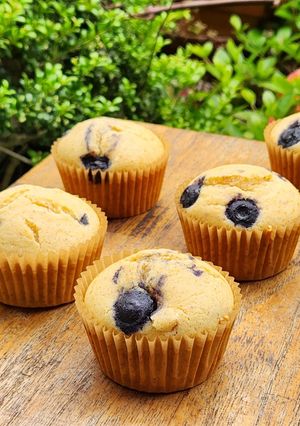 米粉ブルーベリーカップケーキ♪黄金レシピ-レシピのメイン写真