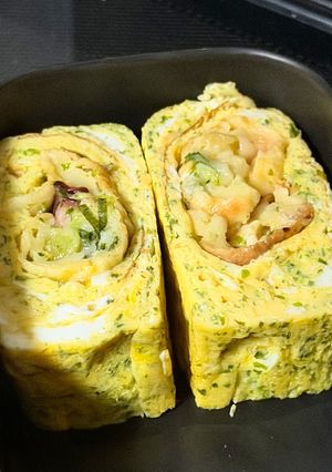 たこ焼き入り玉子焼き（冷凍OK）-レシピのメイン写真