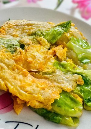 キャベたまバター醤油焼き餅-レシピのメイン写真