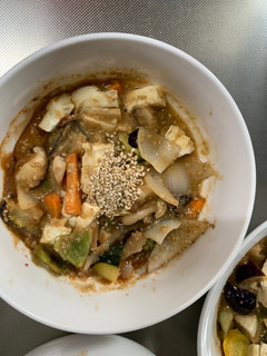 肉無豆腐さっぱり梅味噌レモン味野菜炒め-レシピのメイン写真