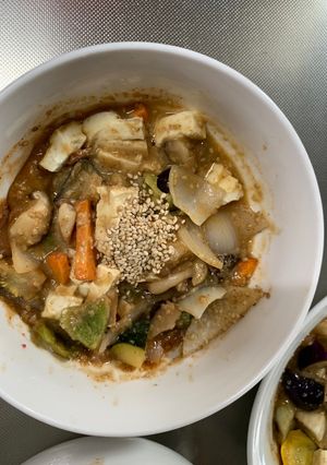 肉無豆腐さっぱり梅味噌レモン味野菜炒め-レシピのメイン写真