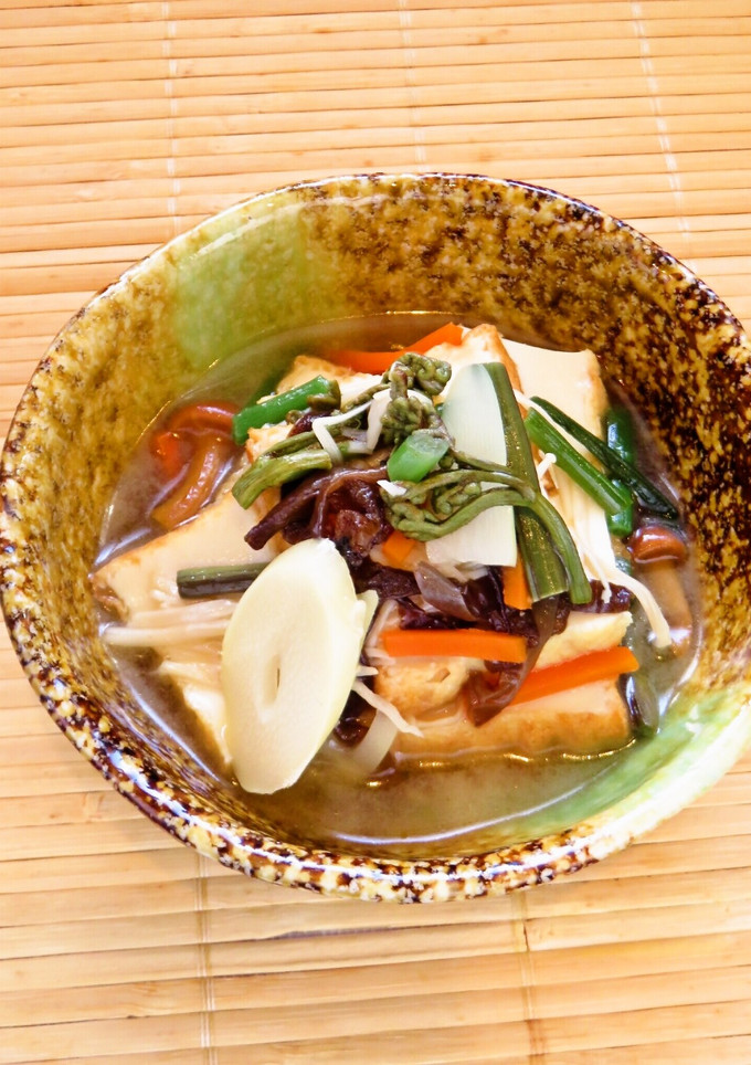 ☺️簡単♪厚揚げと山菜の白だし煮☺️-レシピのメイン写真