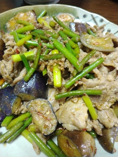 茄子、にんにくの芽、豚肉の豆板醤炒め-レシピのメイン写真