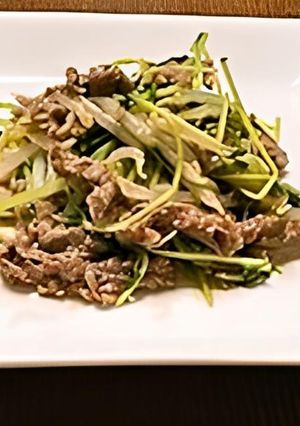牛肉のガーリックぽん酢炒め（透析食）-レシピのメイン写真