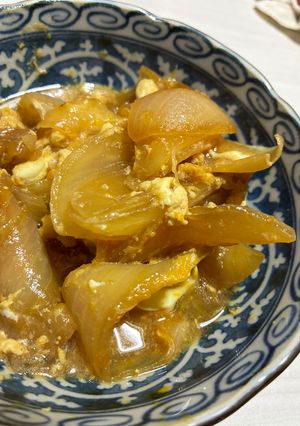 ウチの玉ねぎの卵とじ-レシピのメイン写真