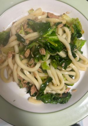 キャベツとツナ缶の焼きうどん-レシピのメイン写真