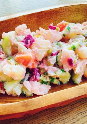 ビーツ入り♪ピンクのポテトサラダ-レシピのメイン写真