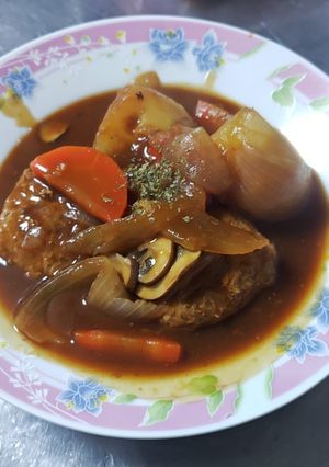 煮込みハンバーグ-レシピのメイン写真