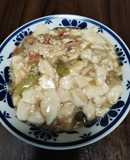エビと豆腐とチンゲンサイの中華あんかけ
