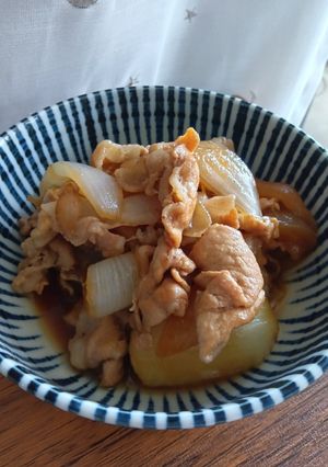 時短簡単☆新玉ねぎ＆豚肉の簡単煮物♪-レシピのメイン写真
