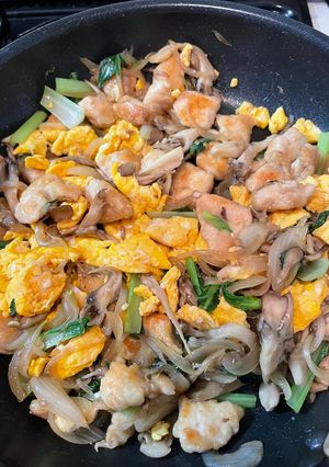 鶏むねと野菜の卵炒め-レシピのメイン写真