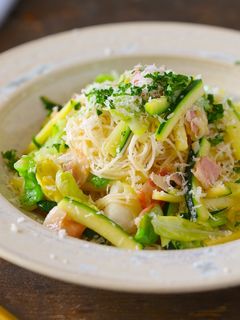 キャベツとズッキーニのそうめんチャンプル-レシピのメイン写真