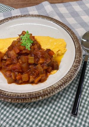 根菜ラタトゥイユふわとろオムレツ-レシピのメイン写真