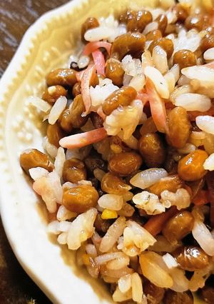 【納豆アレンジ】納豆と紅生姜の炒飯-レシピのメイン写真