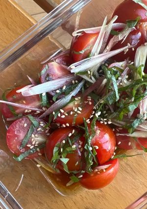 料理人見習いが作るトマトの和風大葉マリネ-レシピのメイン写真