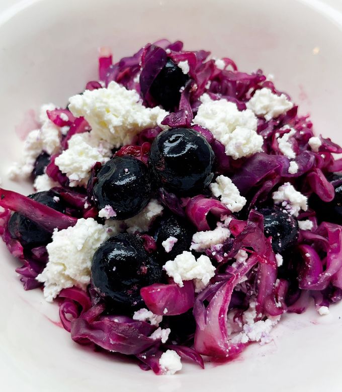 紫キャベツとカッテージチーズの映えラペ by 筋肉研究家Nしおり