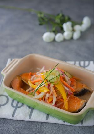 野菜たっぷり✨️鮭のエスカベージュ-レシピのメイン写真