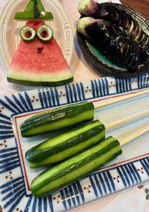 お祭り気分☆きゅうり一本（半本）漬け-レシピのメイン写真