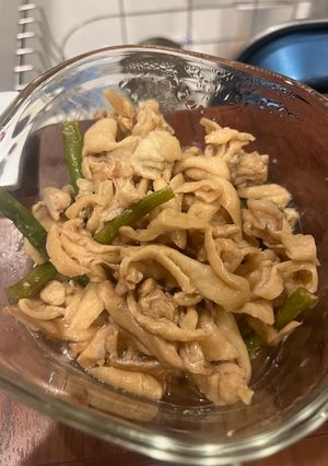 鶏皮といんげんの和え物-レシピのメイン写真