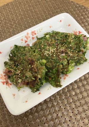 小麦粉不使用＊大根葉のひとくちチヂミ-レシピのメイン写真