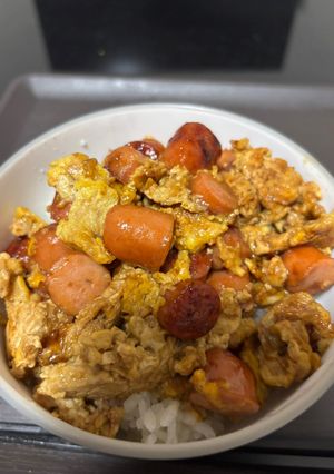ふわとろ卵ウインナー丼-レシピのメイン写真