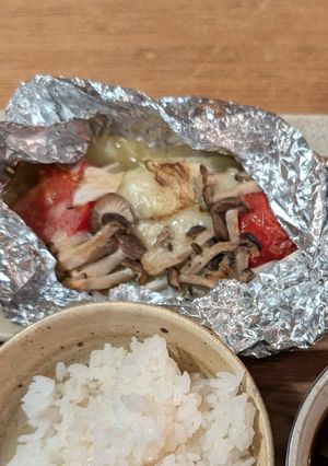 サーモンのトマトチーズのホイル焼き-レシピのメイン写真