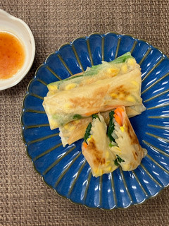 豆もやしの春巻き 旨辛酢だれ-レシピのメイン写真