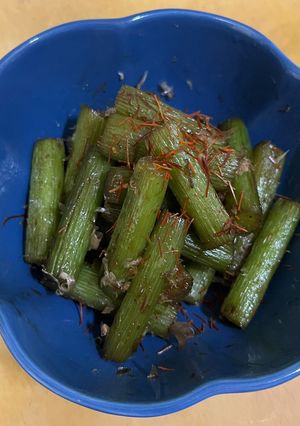 明日葉の茎＠醤油麹（麺つゆでもok）-レシピのメイン写真