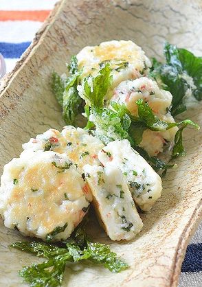 ポリ袋で！はんぺんのしそ入りふわふわ焼き-レシピのメイン写真