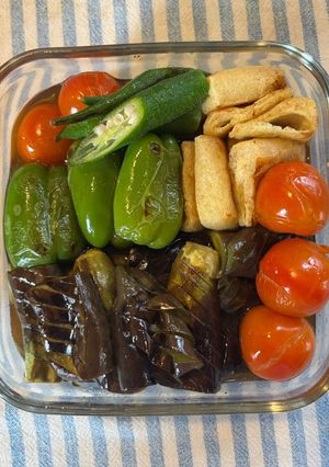 夏野菜とお揚げの焼き浸し-レシピのメイン写真
