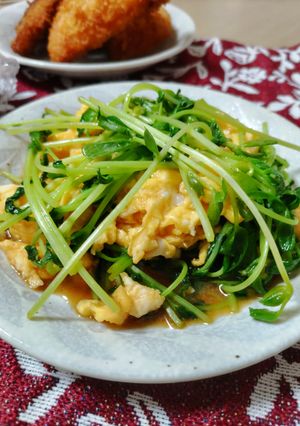 絶品❗️豆苗のシャキフワ卵炒め※簡単副菜-レシピのメイン写真