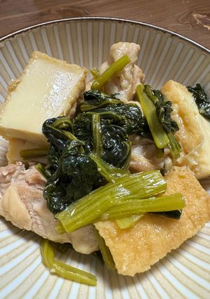 【簡単】小松菜と厚揚げと鶏肉の煮物-レシピのメイン写真
