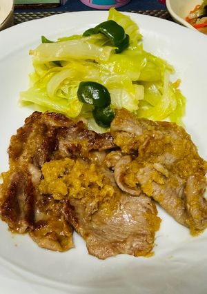 付け合わせ野菜も美味しい、生姜焼き-レシピのメイン写真
