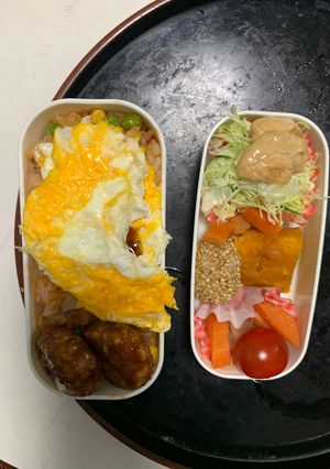 レンジレモン洋風トンカツ味オムライス弁当-レシピのメイン写真