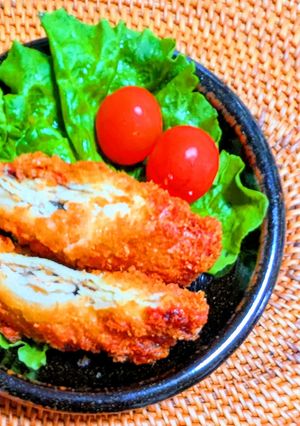 若鶏大葉梅肉ロールカツ-レシピのメイン写真
