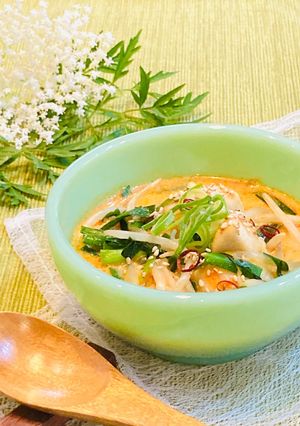 ピリ辛☆ 鶏胸肉の豆乳スープ-レシピのメイン写真