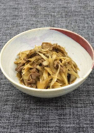 新ごぼう・舞茸・牛肉の煮物-レシピのメイン写真