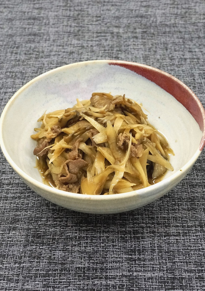 新ごぼう・舞茸・牛肉の煮物-レシピのメイン写真