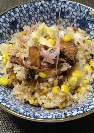 サバ味噌缶とたっぷりコーンの炊き込みご飯-レシピのメイン写真