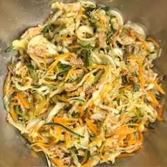 รูปของ 給食の味♪野菜とツナの中華和え
