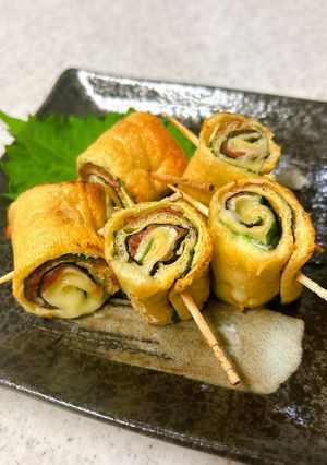 油揚げの大葉海苔チーズ梅巻き-レシピのメイン写真
